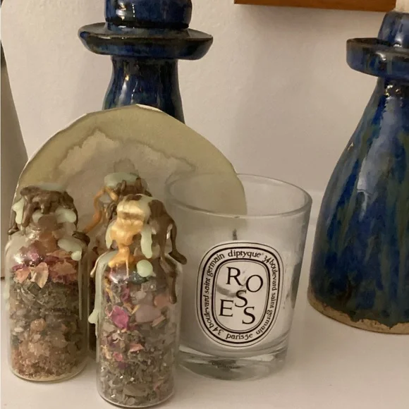 Luck 🍀 intention jar for success, abundance and good fortune with roses 🌹 salt - Picture 13 of 16